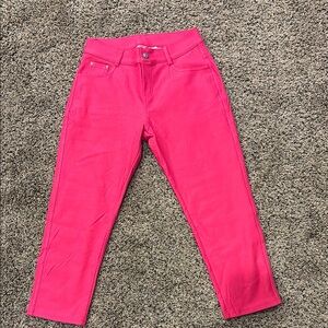 Capri-Vibrant Pink Pants-Large